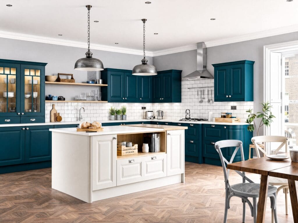 Bold colour kitchen by Colourhill